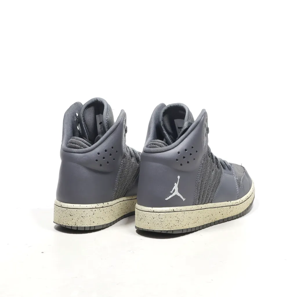 Air Jordan 1 Flight 4 Premium High-Top Sneakers Leather Grey Color For Women