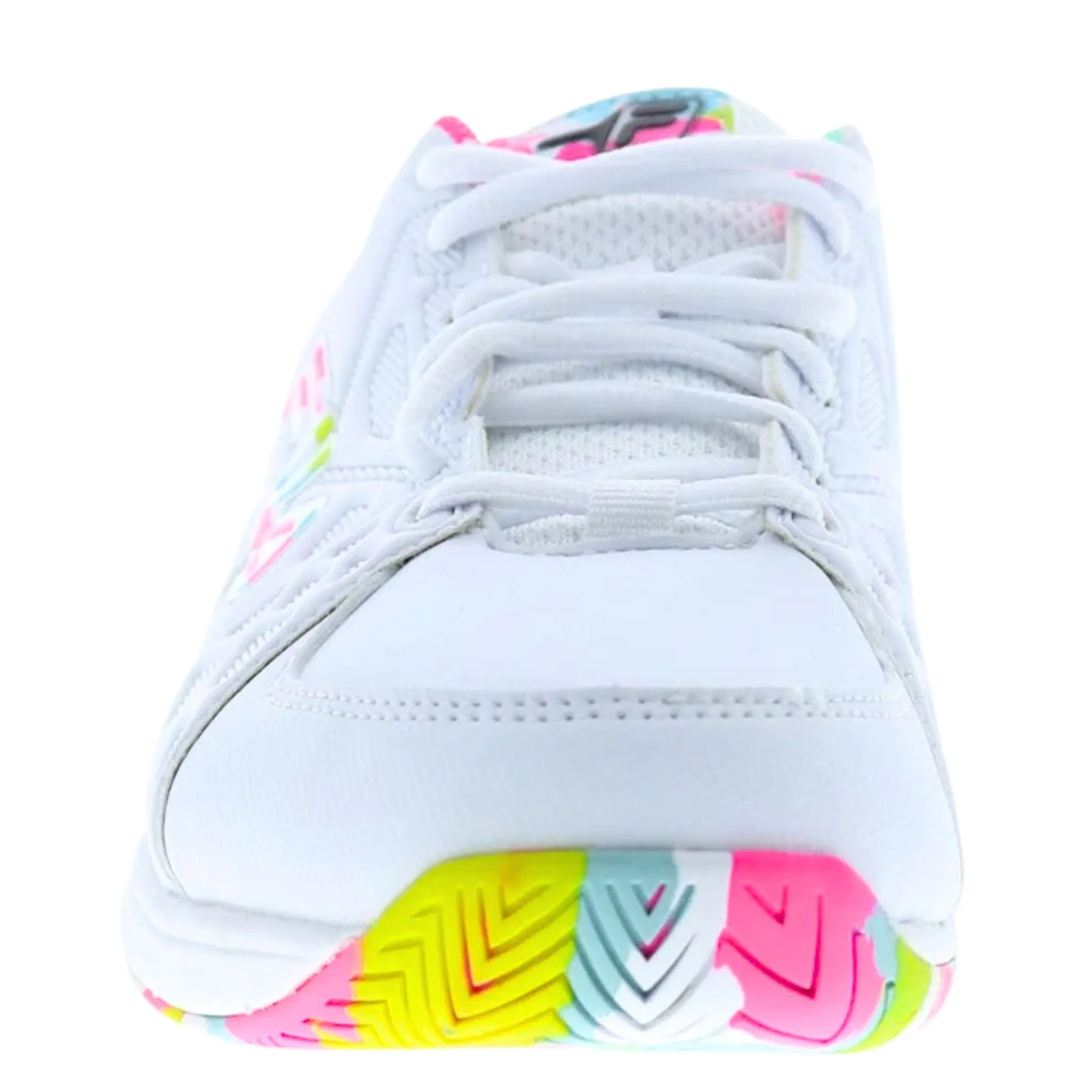 Fila Women's 5PM00605 199 Double Bounce 3 White Multi Pickleball Shoes