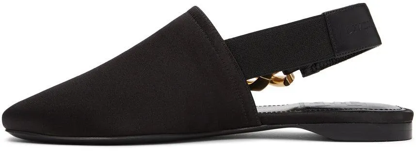 Givenchy Black Chain Slingback Mules