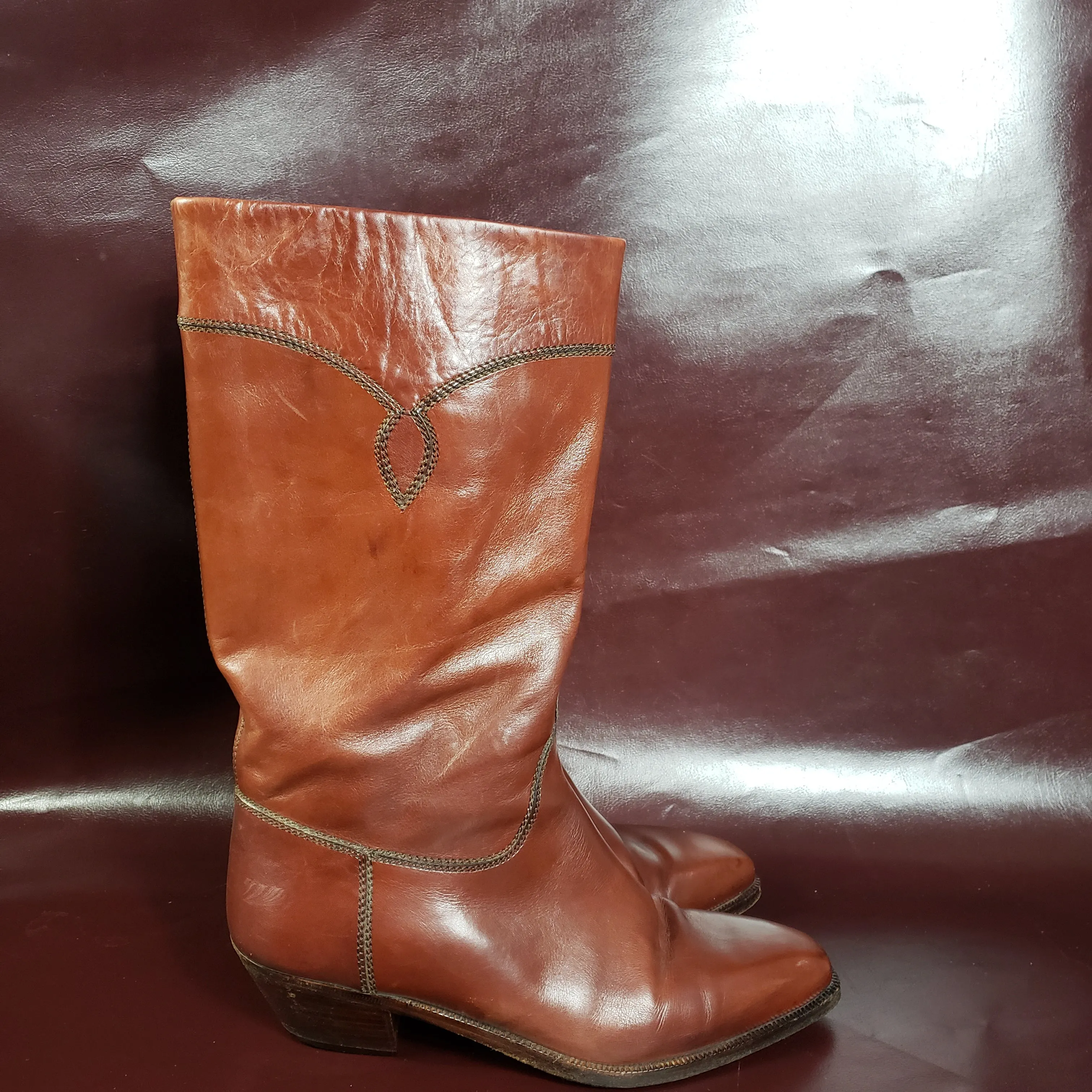 GUCCI Western Heeled Boots Size 41
