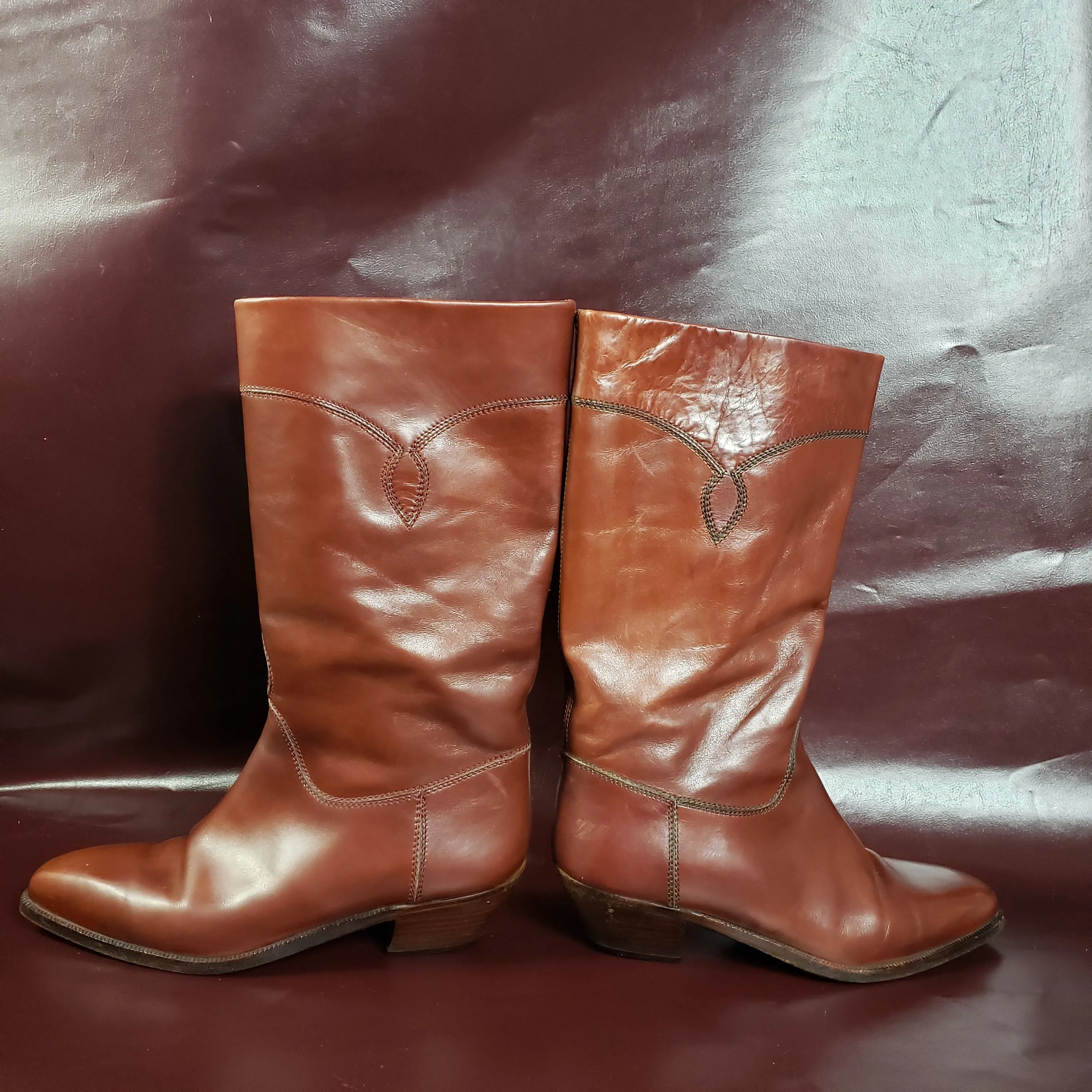 GUCCI Western Heeled Boots Size 41