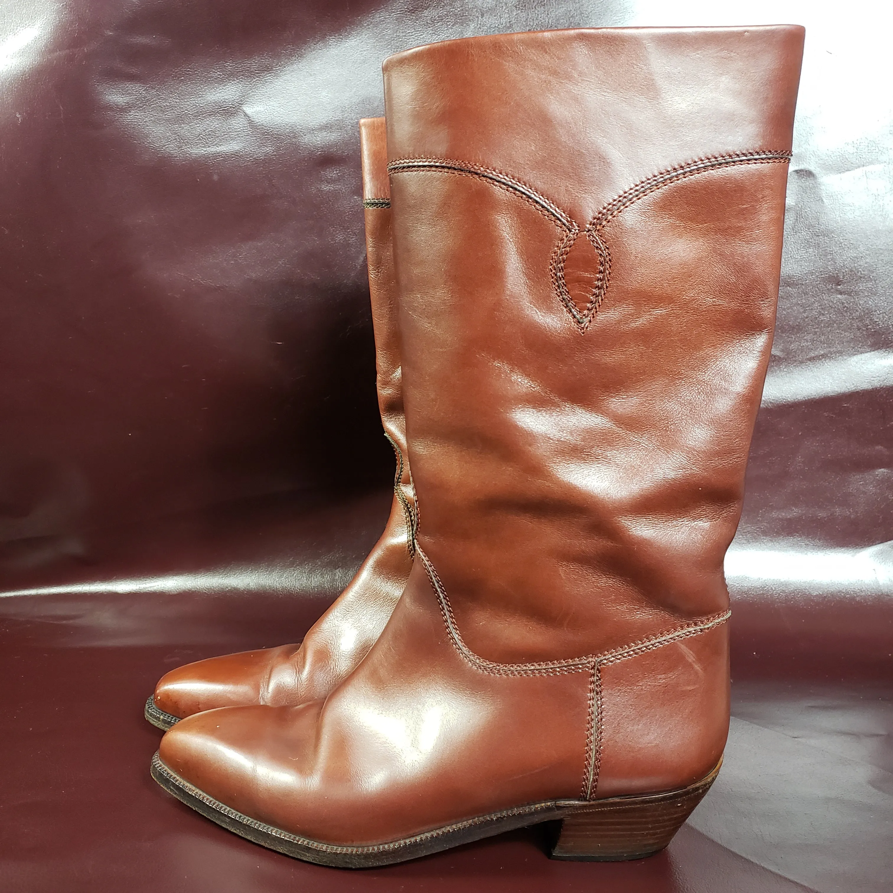 GUCCI Western Heeled Boots Size 41