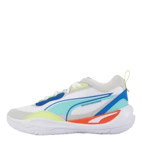 Playmaker Jr Puma White-mint-victoria Blue