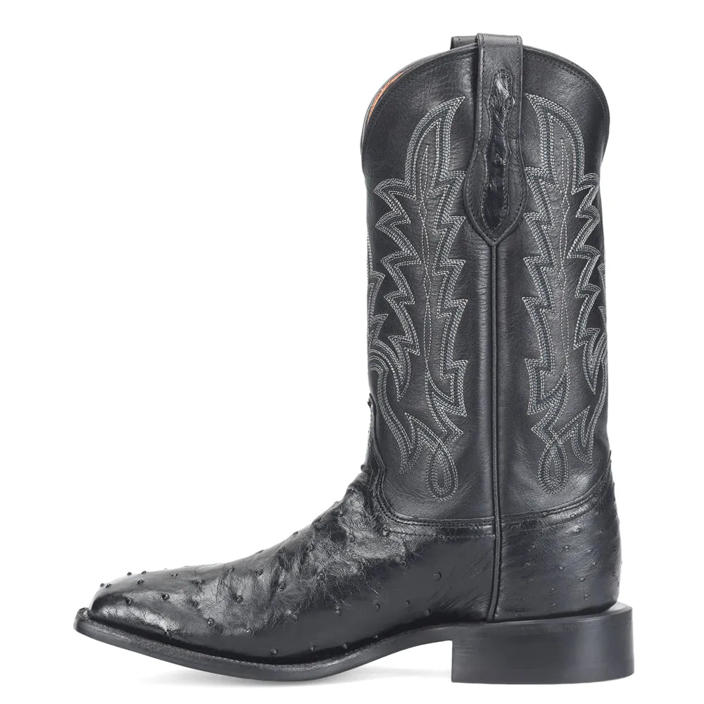 Rancher Full Quill Ostrich Square Toe Cowboy Boots