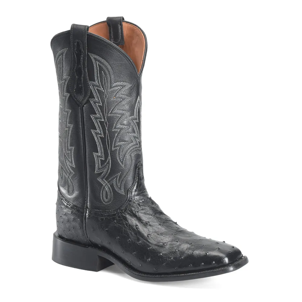Rancher Full Quill Ostrich Square Toe Cowboy Boots
