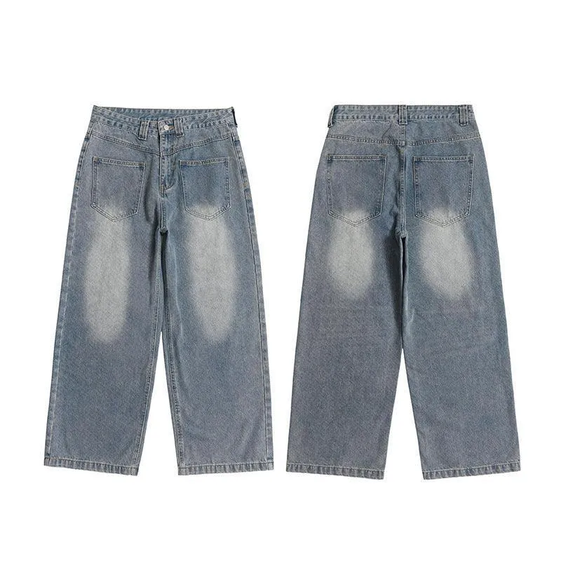 Retro Summer Jeans Loose Wide Leg Jeans for Men - Casual and Comfortable Denim Pants