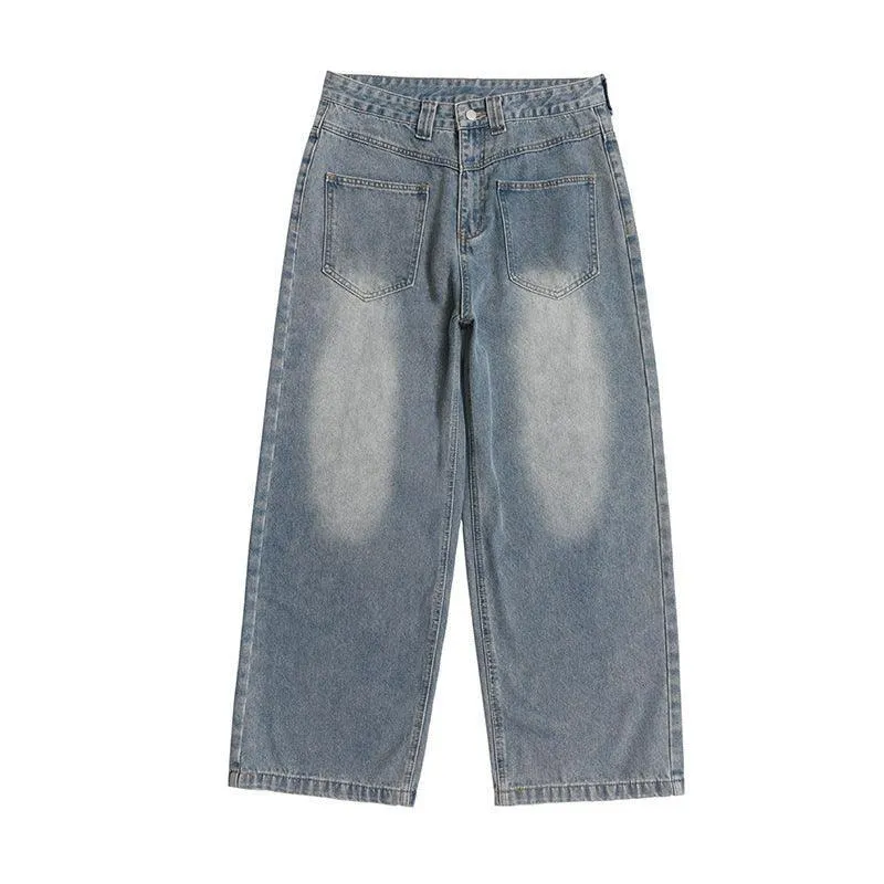 Retro Summer Jeans Loose Wide Leg Jeans for Men - Casual and Comfortable Denim Pants