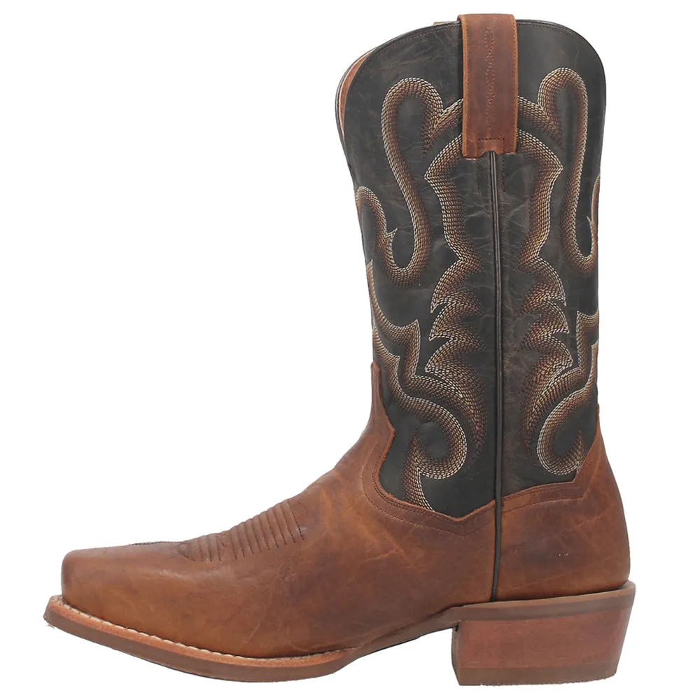 Richland Embroidered Square Toe Pull On Cowboy Boots
