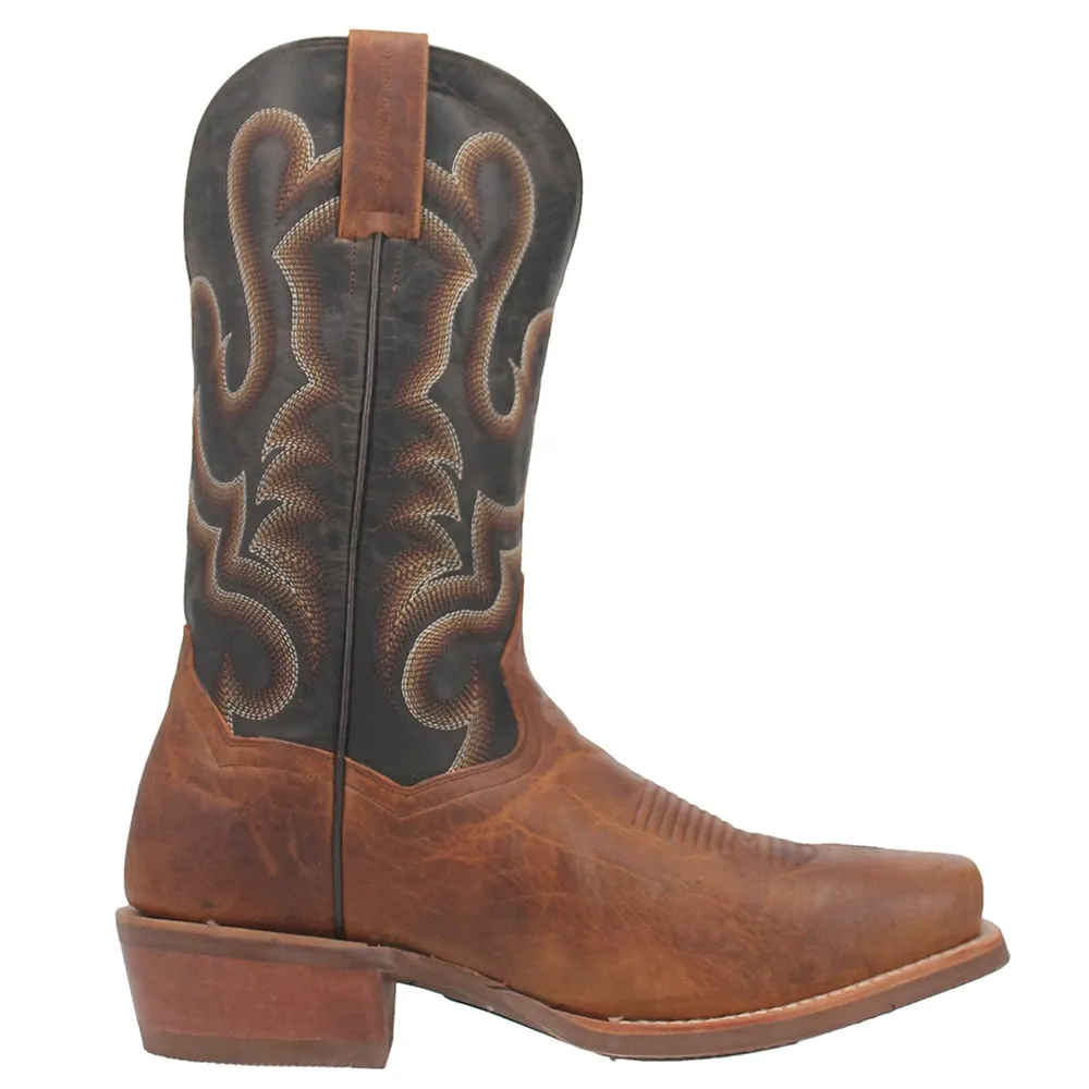 Richland Embroidered Square Toe Pull On Cowboy Boots