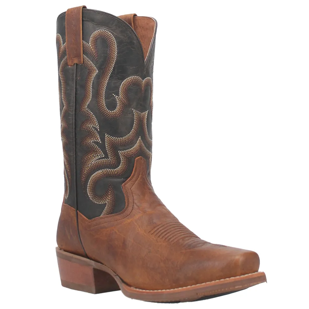 Richland Embroidered Square Toe Pull On Cowboy Boots
