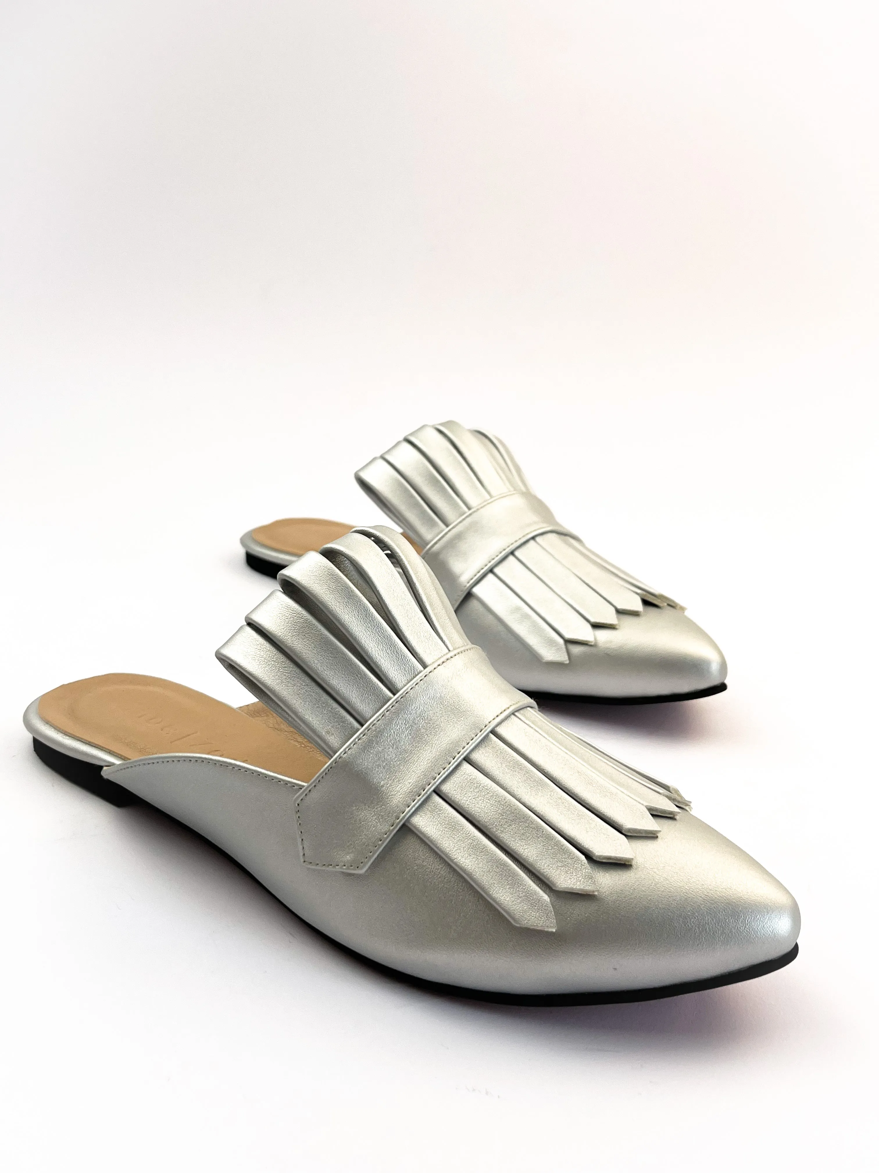 Silver Met Gala Mules
