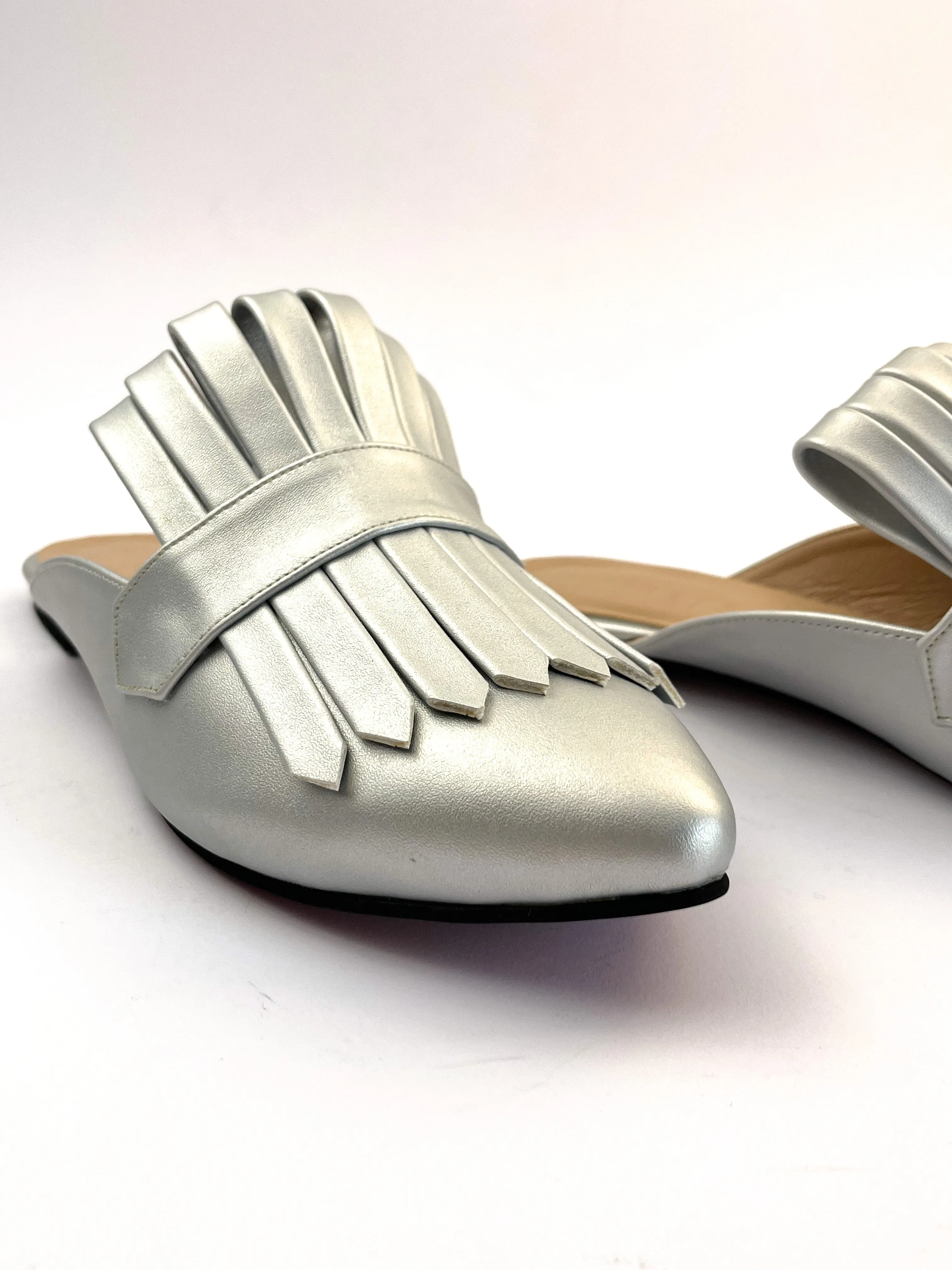 Silver Met Gala Mules