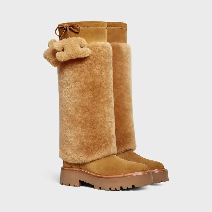 Suede Calfskin Bulky Highboot