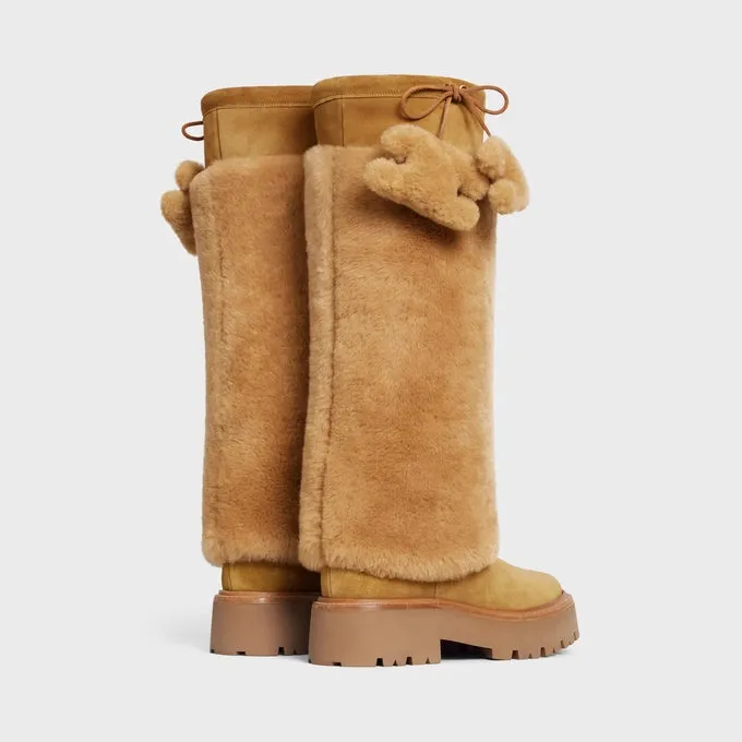 Suede Calfskin Bulky Highboot