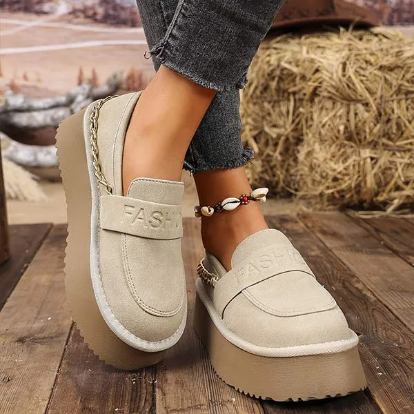 Women's Platform Vintage Slip-On Loafers 61760518C